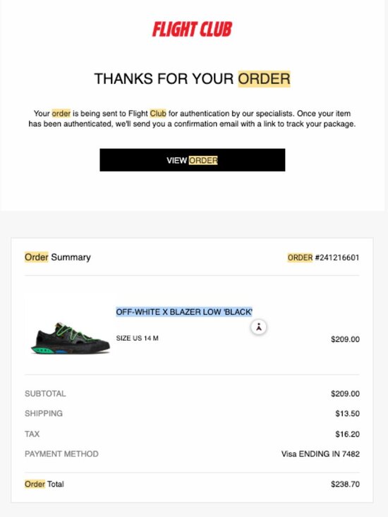Nike Off-White x Blazer Low \'77 \'Black\' SIZE US 14 M New “Black / Electro Green” main image 5